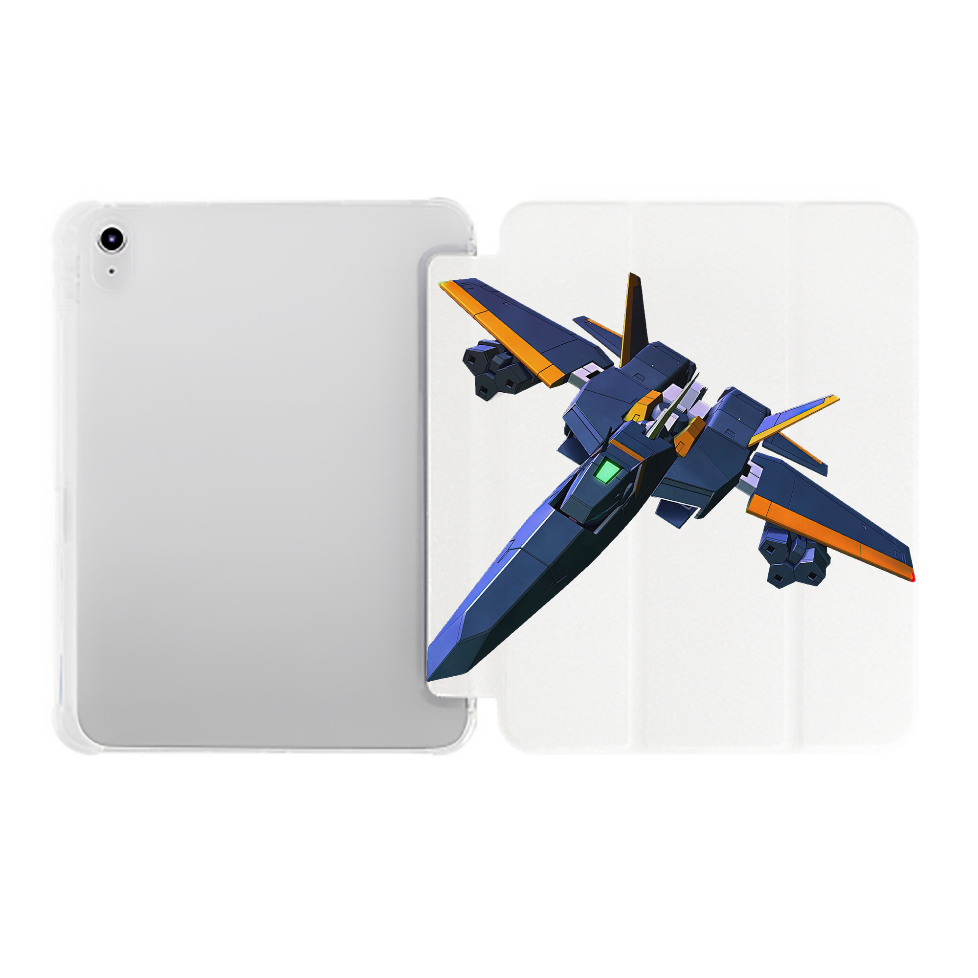 （画像用） 機動戦士ガンダム Mobile Suit Gundam IPad ケース ペン収納付き 三つ折りスタンド PUレザー×シリコン 対応機種9.5/10.5/10.9インチ